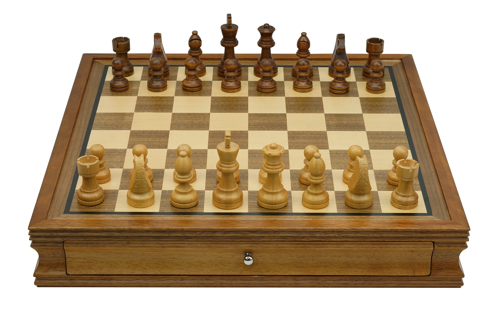 Custom Luxury Indoor 55mm Square Chessboard Wooden Chess Board Game Set